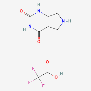 molecular formula C8H8F3N3O4 B6289922 6,7-Dihydro-5H-pyrrolo[3,4-d]pyrimidine-2,4-diol trifluoroacetate CAS No. 2387597-16-0