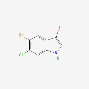molecular formula C8H4BrClIN B6289938 5-Bromo-6-chloro-3-iodo-1H-indole CAS No. 2306263-63-6
