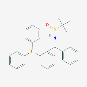 molecular formula C29H30NOPS B6289959 [S(R)]-N-[(S)-[2-(diphenylphosphino)phenyl]phenylmethyl]-2-methyl-2-propanesulfinamide, 95% CAS No. 1595319-97-3