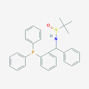 molecular formula C29H30NOPS B6289959 [S(R)]-N-[(S)-[2-(二苯膦基)苯基]苯甲基]-2-甲基-2-丙烷磺酰胺, 95% CAS No. 1595319-97-3