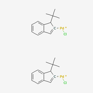molecular formula C26H30Cl2Pd2 B6289979 Chloro(1-t-butylindenyl)palladium(II) dimer, 98% CAS No. 1779569-01-5