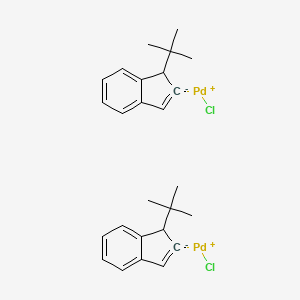 1-tert-butyl-1,2-dihydroinden-2-ide;chloropalladium(1+)