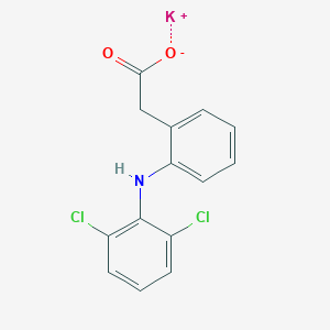 molecular formula C14H10Cl2KNO2 B000629 双氯芬酸钾 CAS No. 15307-81-0