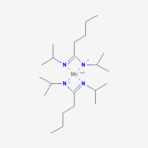 molecular formula C22H46MnN4 B6290010 二(N,N'-二异丙基戊酰胺基)锰(II)，min. 98% CAS No. 1188406-04-3