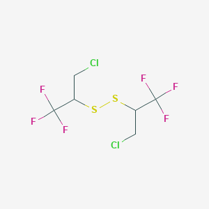 molecular formula C6H6Cl2F6S2 B6290015 Bis[1-(chloromethyl)-2,2,2-trifluoroethyl]disulfide CAS No. 87612-19-9
