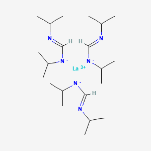 molecular formula C21H45LaN6 B6290017 Tris(N,N'-di-i-propylformamidinato)lanthanum(III), (99.999+%-La) CAS No. 1034537-36-4