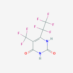 molecular formula C7H2F8N2O2 B6290030 6-(1,1,2,2,2-Pentafluoroethyl)-5-(trifluoromethyl)-2,4(1H,3H)-pyrimidinedione CAS No. 83548-42-9