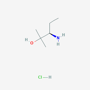 molecular formula C6H16ClNO B6290044 (R)-3-Amino-2-methylpentan-2-ol hydrochloride CAS No. 2565971-98-2