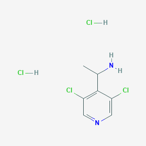 molecular formula C7H10Cl4N2 B6290097 1-(3,5-Dichloropyridin-4-yl)ethan-1-amine dihydrochloride CAS No. 1270444-37-5