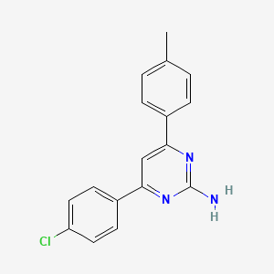 molecular formula C17H14ClN3 B6290103 4-(4-Chlorophenyl)-6-(4-methylphenyl)pyrimidin-2-amine CAS No. 84857-16-9
