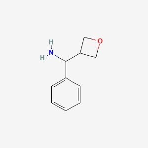 molecular formula C10H13NO B6290111 Oxetan-3-yl(phenyl)methanamine CAS No. 2383987-27-5