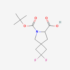 molecular formula C13H19F2NO4 B6290116 6-tert-Butoxycarbonyl-2,2-difluoro-6-azaspiro[3.4]octane-7-carboxylic acid CAS No. 2386127-29-1