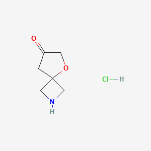 molecular formula C6H10ClNO2 B6290125 5-Oxa-2-azaspiro[3.4]octan-7-one hydrochloride CAS No. 2306271-65-6