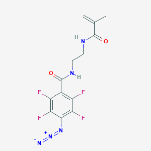 molecular formula C13H11F4N5O2 B6290132 4-Azido-2,3,5,6-tetrafluoro-N-(2-methacrylamidoethyl)benzamide, 98% CAS No. 2361935-10-4