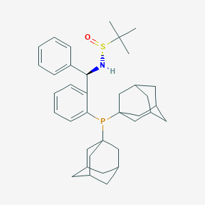 molecular formula C37H50NOPS B6290182 [S(R)]-N-[(R)-[2-(金刚烷基膦基)苯基]苯基甲基]-2-甲基-2-丙烷磺酰胺，95% CAS No. 2565792-31-4