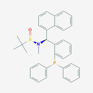 molecular formula C34H34NOPS B6290421 [S(R)]-N-[(S)-[2-(diphenylphosphino)phenyl]-1-naphthalenylmethyl]-N,2-dimethyl-2-propanesulfinamide, 95% CAS No. 2416748-57-5
