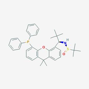 molecular formula C36H42NO2PS B6290434 [S(R)]-N-[(1R)-1-[5-(diphenylphosphino)-9,9-dimethyl-9H-xanthen-4-yl]-2,2-dimethylpropyl]-2-methyl-2-propanesulfinamide, 95% CAS No. 2162939-92-4