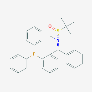 molecular formula C30H32NOPS B6290438 [S(R)]-N-[(R)-[2-(diphenylphosphino)phenyl]phenylmethyl]-N,2-dimethyl-2-propanesulfinamide, 95% CAS No. 2222798-18-5