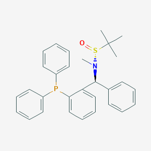 molecular formula C30H32NOPS B6290461 [S(R)]-N-[(S)-[2-(diphenylphosphino)phenyl]phenylmethyl]-N,2-dimethyl-2-propanesulfinamide, 95% CAS No. 2565792-25-6