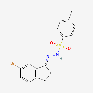 molecular formula C16H15BrN2O2S B6290535 N'-(6-Bromo-2,3-dihydro-1H-inden-1-ylidene)-4-methylbenzenesulfonohydrazide CAS No. 1978295-65-6