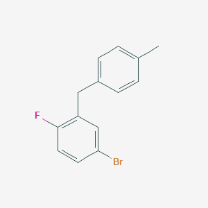 molecular formula C14H12BrF B6290542 4-Bromo-1-fluoro-2-(4-methylbenzyl)benzene CAS No. 1776111-97-7