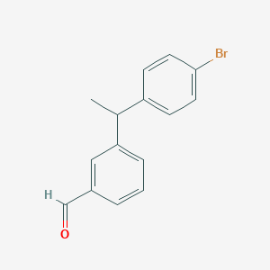 B6290554 3-(1-(4-Bromophenyl)ethyl)benzaldehyde CAS No. 2484888-85-7