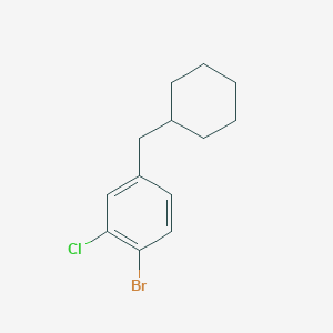 molecular formula C13H16BrCl B6290616 1-Bromo-2-chloro-4-(cyclohexylmethyl)benzene CAS No. 1369869-73-7