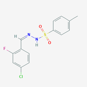 molecular formula C14H12ClFN2O2S B6290638 N'-(4-Chloro-2-fluorobenzylidene)-4-methylbenzenesulfonohydrazide CAS No. 2432855-09-7