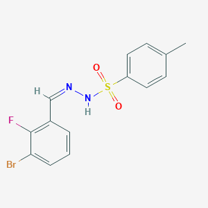 N'-(3-Bromo-2-fluorobenzylidene)-4-methylbenzenesulfonohydrazide