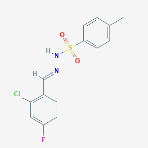 molecular formula C14H12ClFN2O2S B6290662 N'-(2-Chloro-4-fluorobenzylidene)-4-methylbenzenesulfonohydrazide CAS No. 2432855-14-4