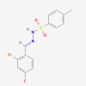 molecular formula C14H12BrFN2O2S B6290666 N'-(2-Bromo-4-fluorobenzylidene)-4-methylbenzenesulfonohydrazide CAS No. 2068051-38-5