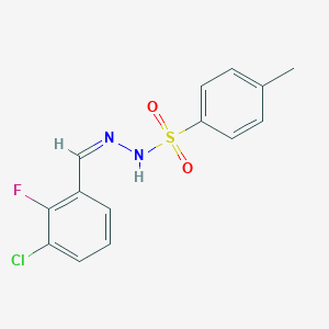 molecular formula C14H12ClFN2O2S B6290672 N'-(3-Chloro-2-fluorobenzylidene)-4-methylbenzenesulfonohydrazide CAS No. 2432855-10-0