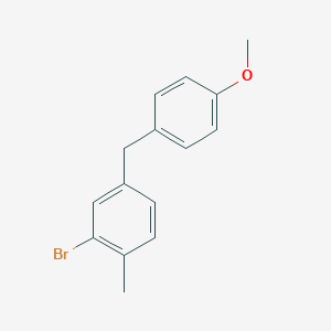 molecular formula C15H15BrO B6290675 2-Bromo-4-(4-methoxybenzyl)-1-methylbenzene CAS No. 2432848-89-8