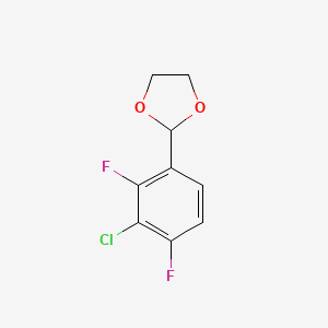 molecular formula C9H7ClF2O2 B6290715 2-(3-Chloro-2,4-difluorophenyl)-1,3-dioxolane CAS No. 2432848-92-3