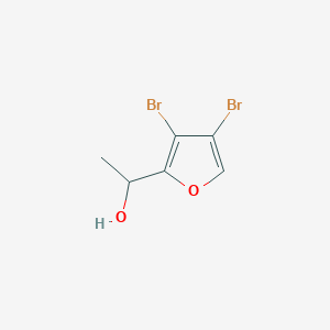 molecular formula C6H6Br2O2 B6290724 1-(3,4-Dibromofuran-2-yl)ethanol CAS No. 2432848-85-4
