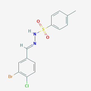 molecular formula C14H12BrClN2O2S B6290730 N'-(3-溴-4-氯苄叉亚甲基)-4-甲基苯磺酰肼 CAS No. 2432854-99-2