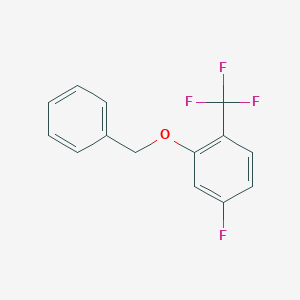 molecular formula C14H10F4O B6290754 2-(Benzyloxy)-4-fluoro-1-(trifluoromethyl)benzene CAS No. 2432848-86-5