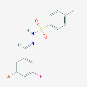molecular formula C14H12BrFN2O2S B6290755 N'-(3-Bromo-5-fluorobenzylidene)-4-methylbenzenesulfonohydrazide CAS No. 2432855-07-5