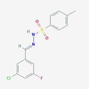molecular formula C14H12ClFN2O2S B6290762 N'-(3-Chloro-5-fluorobenzylidene)-4-methylbenzenesulfonohydrazide CAS No. 2432855-12-2