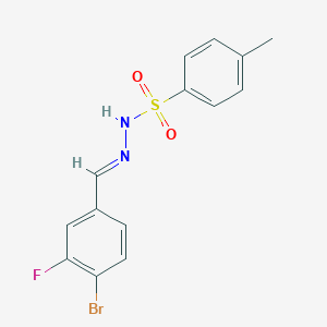 molecular formula C14H12BrFN2O2S B6290764 N'-(4-溴-3-氟苄叉亚胺)-4-甲基苯磺酰肼 CAS No. 2416046-72-3