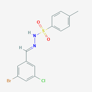 molecular formula C14H12BrClN2O2S B6290789 N'-(3-溴-5-氯苄叉亚甲基)-4-甲苯磺酰肼 CAS No. 2432855-11-1