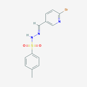 molecular formula C13H12BrN3O2S B6290824 (E)-N'-((6-Bromopyridin-3-yl)methylene)-4-methylbenzenesulfonohydrazide CAS No. 2432855-00-8