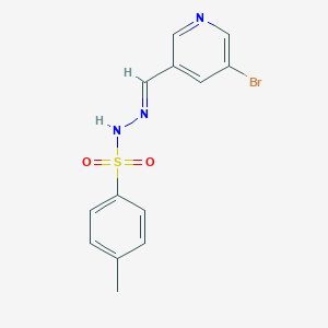 molecular formula C13H12BrN3O2S B6290837 (E)-N'-((5-Bromopyridin-3-yl)methylene)-4-methylbenzenesulfonohydrazide CAS No. 2415435-97-9