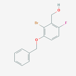molecular formula C14H12BrFO2 B6290846 (3-(Benzyloxy)-2-bromo-6-fluorophenyl)methanol CAS No. 2432849-16-4