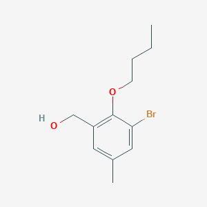 molecular formula C12H17BrO2 B6290858 (3-Bromo-2-butoxy-5-methylphenyl)methanol CAS No. 2432849-15-3