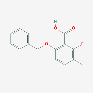 molecular formula C15H13FO3 B6290922 6-(Benzyloxy)-2-fluoro-3-methylbenzoic acid CAS No. 2432848-69-4