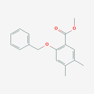 molecular formula C17H18O3 B6290925 Methyl 2-(benzyloxy)-4,5-dimethylbenzoate CAS No. 2432848-59-2