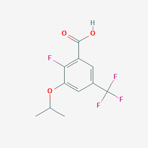 molecular formula C11H10F4O3 B6290955 2-Fluoro-3-isopropoxy-5-(trifluoromethyl)benzoic acid CAS No. 2432848-76-3