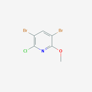molecular formula C6H4Br2ClNO B6290964 3,5-Dibromo-2-chloro-6-methoxypyridine CAS No. 2432849-11-9