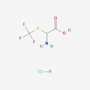 molecular formula C3H5ClF3NO2S B6291173 (R)-2-Amino-3-(trifluoromethylthio)propanoic acid hydrochloride, 95% CAS No. 2737205-36-4